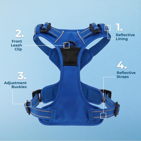 Voyager Blue Adjustable Dog Harness - Picture 3 of 3
